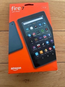 AMAZON FIRE 7 TABLET WITH ALEXA 16GB - NEW - BOXED - UNOPENED - BLUE - 9th gen - Picture 1 of 5