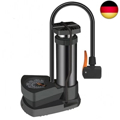 MEXITAL Fahrradpumpe Mini tragbare Fußpumpen mit Manometer für Alle Ventile AV/DV/SV S