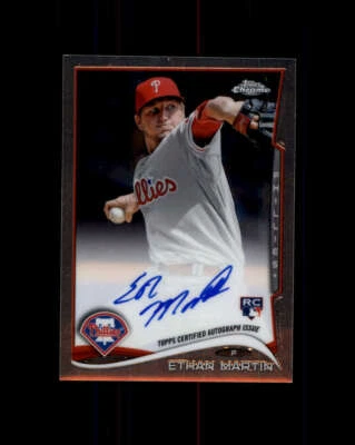 2014 Topps Chrome Rookie Autographs #128 Ethan Martin (ref 164547) - Image 1 of 2