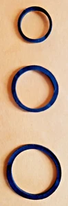 3 Square Rubber Belts (15 to 21mm) for CD / DVD / MD / DAT / DCC & Cassettes - Picture 1 of 2