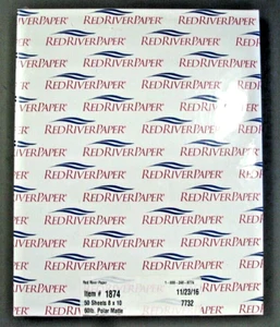 Red River Paper #1874 Polar Matte, 8"X10", 60lbs, 50 sheets, new - Photo 1/1