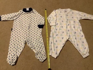 Juego de 2 trajes vintage de una pieza Petit Bateau talla 6 Mos - Imagen 1 de 7