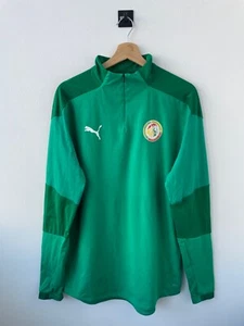 SENEGAL NATIONAL TEAM 2020 FOOTBALL 1/4 ZIP TRAINING TOP JACKET GREEN PUMA sz L - Picture 1 of 12