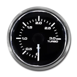MGS 52mm 2-1/16" Electrical Turbo Boost Gauge 0 ~ 3 BAR White & Amber LED - Bild 1 von 8