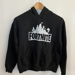Fortnite Boys Hoodie Sweatshirt Pullover Youth Large L Black Logo Long Sleeve - Picture 1 of 6