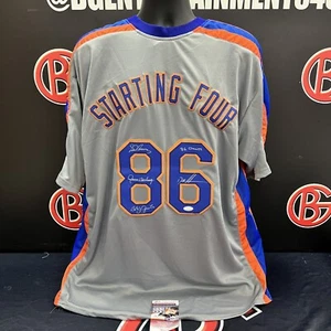 1986 Mets World Series Starting 4 Signed Jersey Gooden Ojeda Darling Sid  JSA - Picture 1 of 5