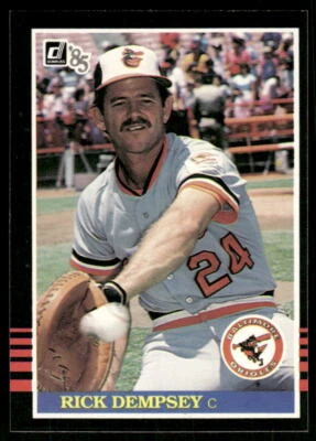 1985 Donruss Rick Dempsey #332 Baltimore Orioles - Image 1 of 2