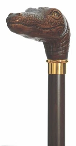 36" Antique Style Gator Head Walking Stick Cane - Picture 1 of 1
