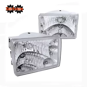 93-98 Jeep Grand Cherokee Clear Lens Chome Housing Headlights - Picture 1 of 3