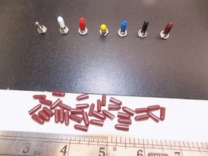 MINIATURE TOGGLE SWITCH BAT CAPS, BROWN VINYL, SLIP-ON, QTY:30 - Picture 1 of 3