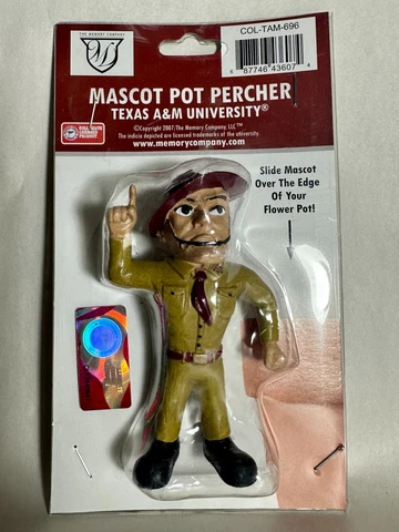 Texas A&M Aggies Mascot Pot Percher Figurine NCAA Licensed Memory Company Cover