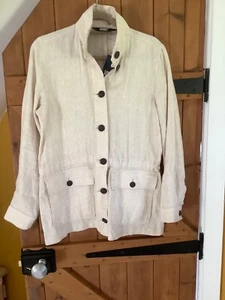 LandsEnd Natural ladies linen jacket - size small - New - Picture 1 of 3