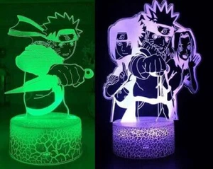 Lampada 3D da comodino Anime, Decorazione per camera da letto per bambini 2PCS - Foto 1 di 4