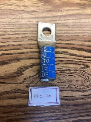 PENN-UNION BBLU-040 Blue B-470 1-HOLE COPPER CRIMP LUG - Image 1 of 4