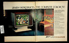 1972 Zenith Super Chromacolor TV Complete Television Vintage Print Ad 24799
