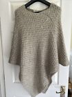 LADIES STYLISH Beige Cream PONCHO BY COCOGIO/ MADE IN ITALY.  One Size