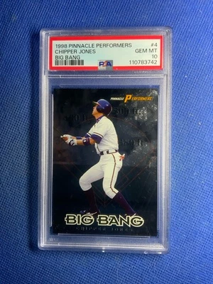 Pinnacle Performers Big Bang 1998 #4 Chipper Jones Braves raro SP Psa 10 Pop 4 Foto 1 de 2