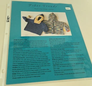 Rare Vintage Fiber Trends Back Zip Baby Jacket CH-39 by Joanne Clark - Picture 1 of 1