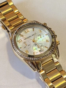 Michael Kors MK5521 Blair Womens Quartz Watch Gold Tone Stainless Steel Crystals - Picture 1 of 14