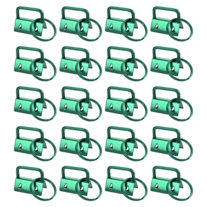 20Pcs 25mm Key Fob Hardware with Keychain Ring for Webbing Green - Imagen 1 de 5