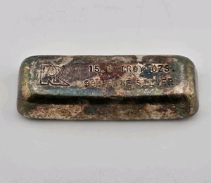 Rexair Rainbow Vacuum Raindrop 15oz .999 Silver Bar Vintage Poured Ingot Toned 2 - Picture 1 of 10