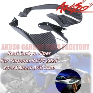 100% Carbon Fiber For Yamaha R1 R1M 2020-2025 Winglet Fairing Aerodynamics Cover - Picture 1 of 12