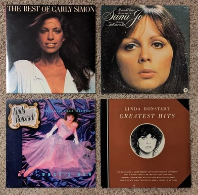 Lot of 4 Vinyl LP Albums (Pop, Vocal) Linda Ronstadt, Carly Simon, Sami Jo - Image 1 of 4