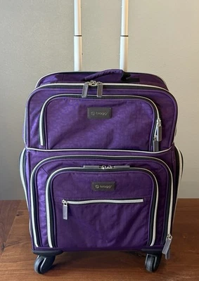 Biaggi - Expandable Carry-On with Spinner Wheels Ripstop Soft Purple 4 Wheel - Image 1 of 4
