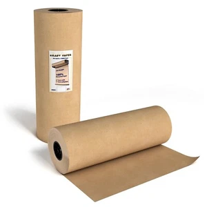 Brown Kraft Paper Roll - 24" In x 1200' Ft, 30 lbs. - Crafts, Void Fill, Packing - Picture 1 of 7