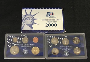 2000 United States Mint 50 STATE QUARTERS Collector's Proof Set BOXED - Picture 1 of 3