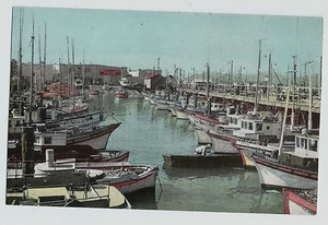 San Francisco Little Italy Fisherman's Wharf Boats CA Vintage Postcard - Picture 1 of 2