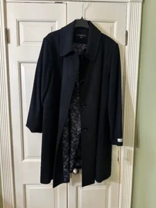 Preston & York Merino Wool Black Coat, Excellent Condition, Size 22W - Picture 1 of 3