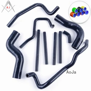 For Subaru WRX STI GC8 GF8 Ver 1 2 92-95 Silicone Radiator Coolant Hoses Black - Picture 1 of 11