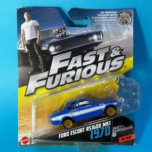 Mattel Fast & Furious Diecast Car Toy Vehicle Ford Escort RS 1600 MK 1 - Picture 1 of 1