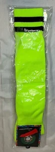 Sport Excellent Neon Green Black Soccer Long Socks All Sports Teens/Adults - Picture 1 of 6
