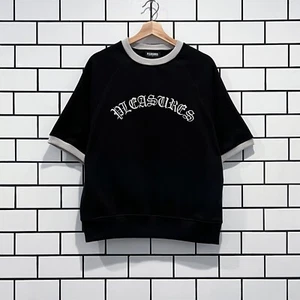 PLEASURES OLD E RINGER SS CREWNECK BLACK - Picture 1 of 5