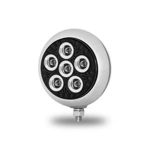 Legacy Series Round Led Load/Work Light With Black Front - Chrome Housing - Picture 1 of 4