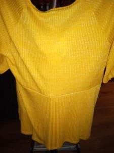 Jessica Simpson 1X geripptes Oberteil Bluse zum Binden goldener Stab neu mit Etikett Orig 69,50 $ - Bild 1 von 2