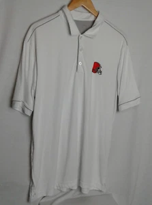 Antigua Poloshirt Herren XL Cleveland Browns Weiß Kurzarm - Bild 1 von 4