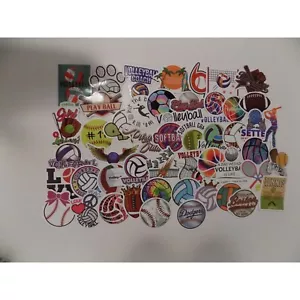 Ball Sports Stickers, Decals - Baseball, Football, Basketball, Volleyball, Teams - Picture 1 of 3