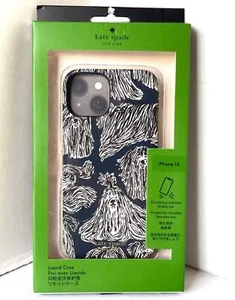 Kate Spade iPhone 14 Case Morgan Showdogs Blue Leather Wrap Protective - Picture 1 of 6