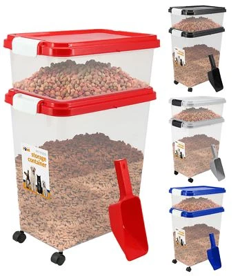 PRIME PAWS Pet Food Container Dog Cat Animal Storage Bin Dry Feed Seed With Lids