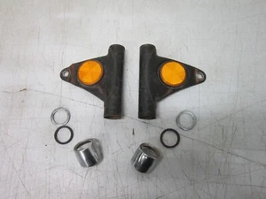1975 Kawasaki G4 100 Headlight Fork Ears and Trim with Reflectors - Picture 1 of 9