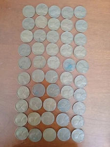 1956 Lincoln Wheat Cent Penny circulated roll - Picture 1 of 6