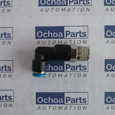 NEW!! FESTO 153078 PUSH-IN L-FITTING LONG QSLL-1/4-6 NOMINAL SIZE 4.3 MM - Image 1 of 4