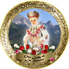 Our Lady of La Salette, France gold round 4 inch custom refrigerator magnet.