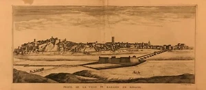 Badajoz.Grabado original.Israel Silvestre.Paris 1665.Primera vista impresa. - Bild 1 von 1