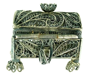 Seltene russische 91 silber filigrane Gewürzbox Besamim von Fjodor Pichugin Moskau 1859 - Bild 1 von 11