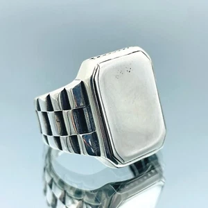 Anello uomo argento sterling 925 turco fatto a mano regalo compleanno anello design casul - Foto 1 di 9
