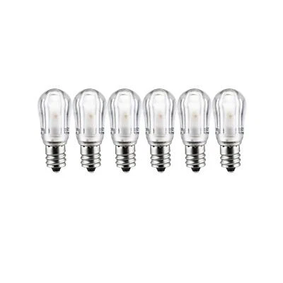 6PK S6 Night Light Bulbs, 1 Watt (10W), Mini E12 Candelabra Base - Image 1 of 2